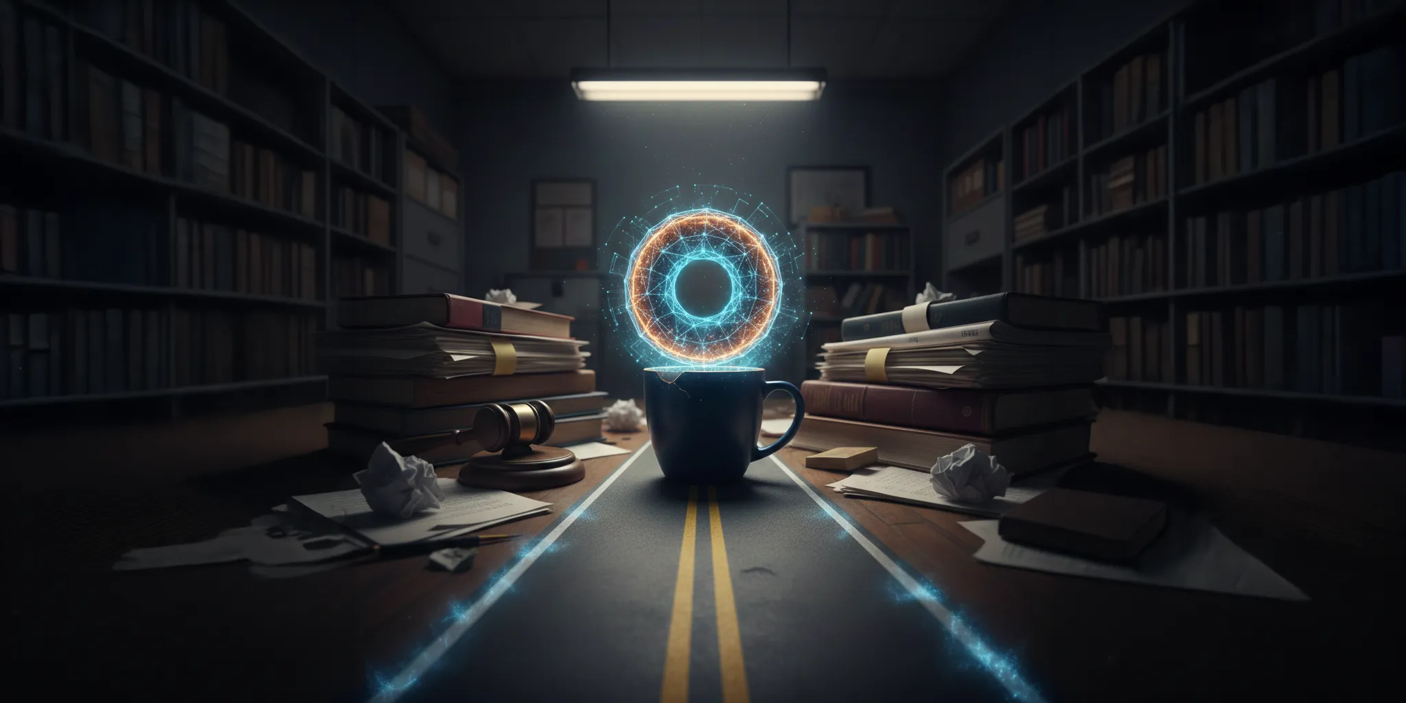 Cover art for the essentialist architecture and legal-AI article